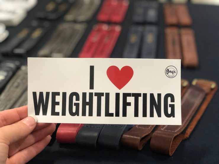 I <3 Weightlifting Bumper Sticker